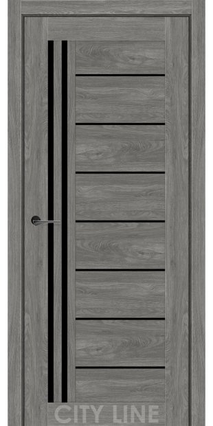 Межкомнатные двери CityLine Express OPTIMA korfad-express-optima-artvud-grei-oscar-collection-s-cernym-steklom